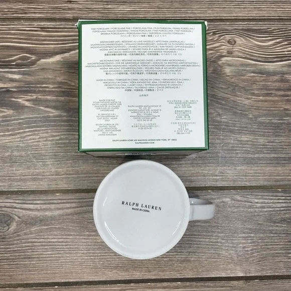 Ralph Lauren Ralph's Coffee Polo Bear Mug‎ In Box Barista Porcelain White NEW - Picture 7 of 7